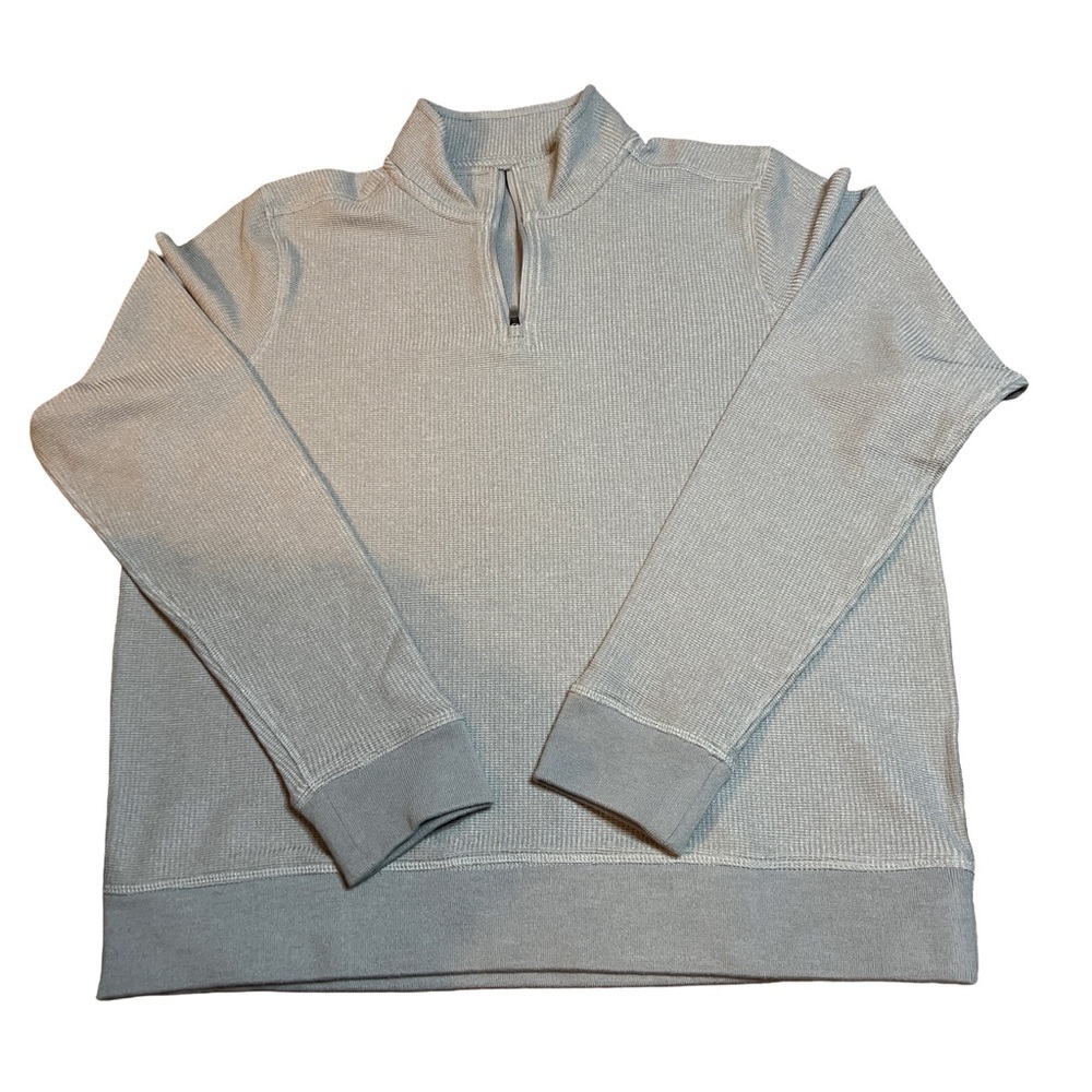 Antigua Men's Light Gray Zip-Up Sweater